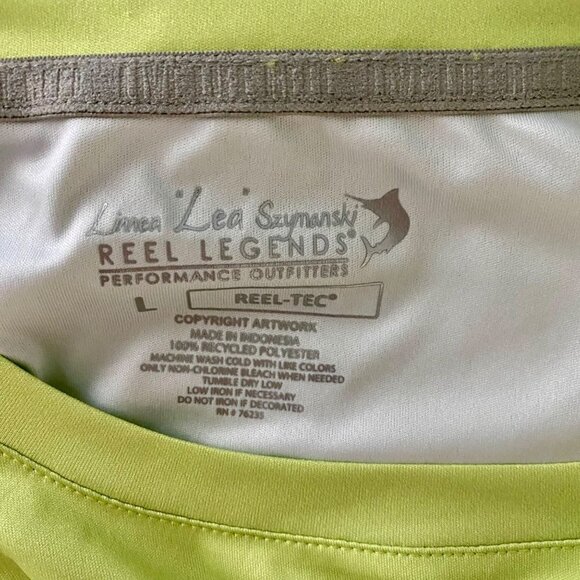 Reel Legends Lea Szymanski Mahi Fish Graphic Tee Shirt Men's Large NEW - Picture 9 of 9